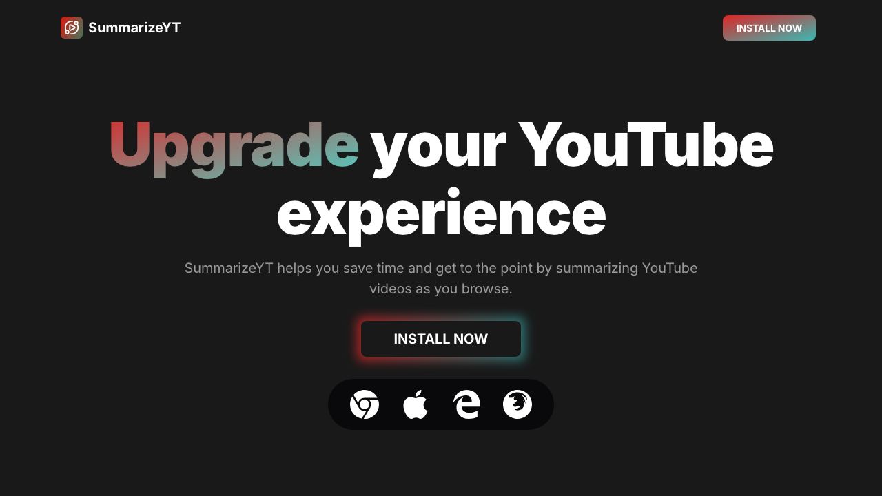 SummarizeYT website screenshot