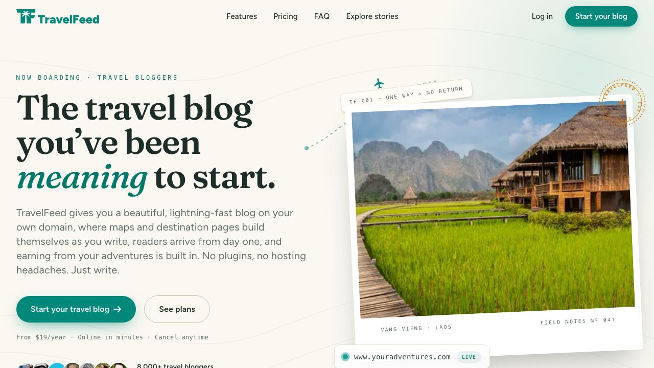 AI Supported Travel Blog Platform 网站截图