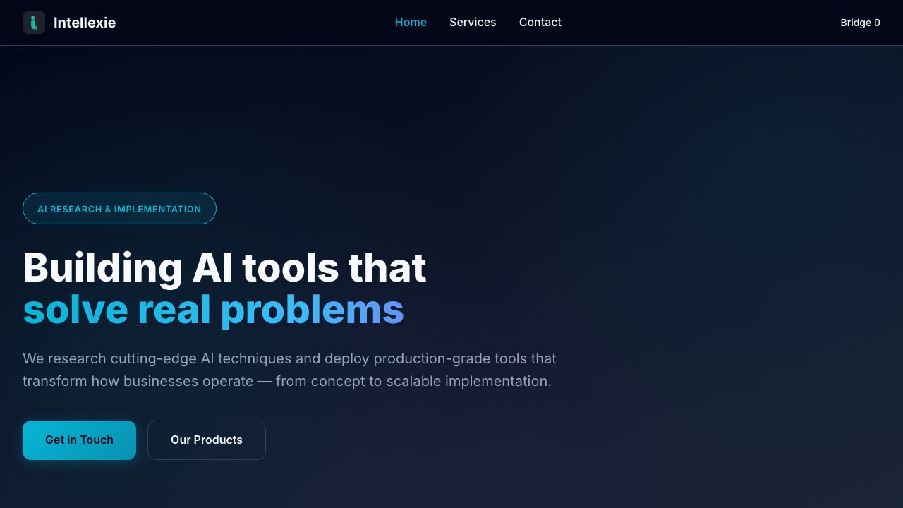 Intellexie 网站截图