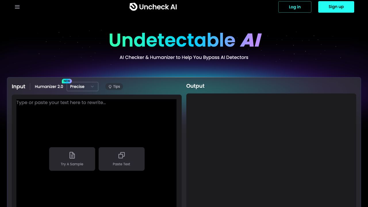 Uncheck AI 网站截图