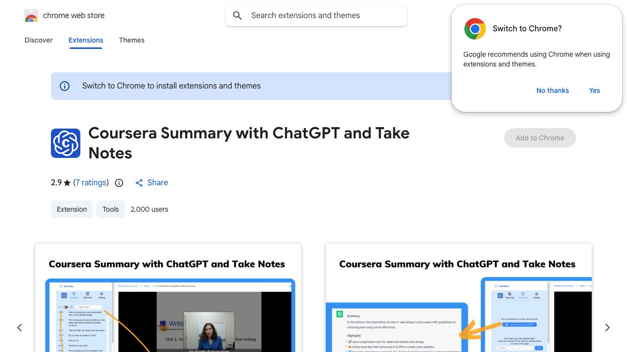 Coursera Summary with ChatGPT and Take Notes 网站截图