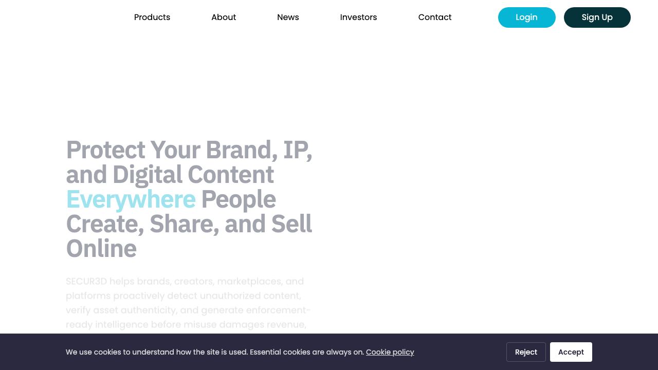 Secur3D website screenshot