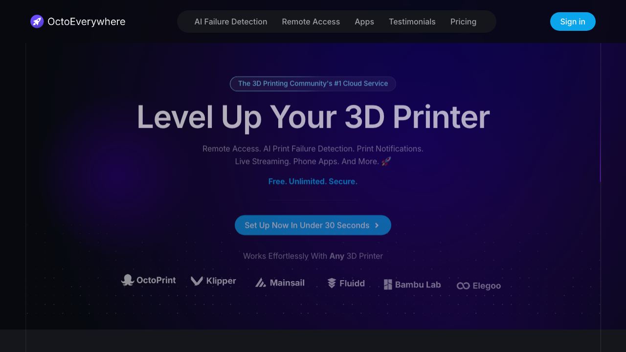 OctoEverywhere 网站截图