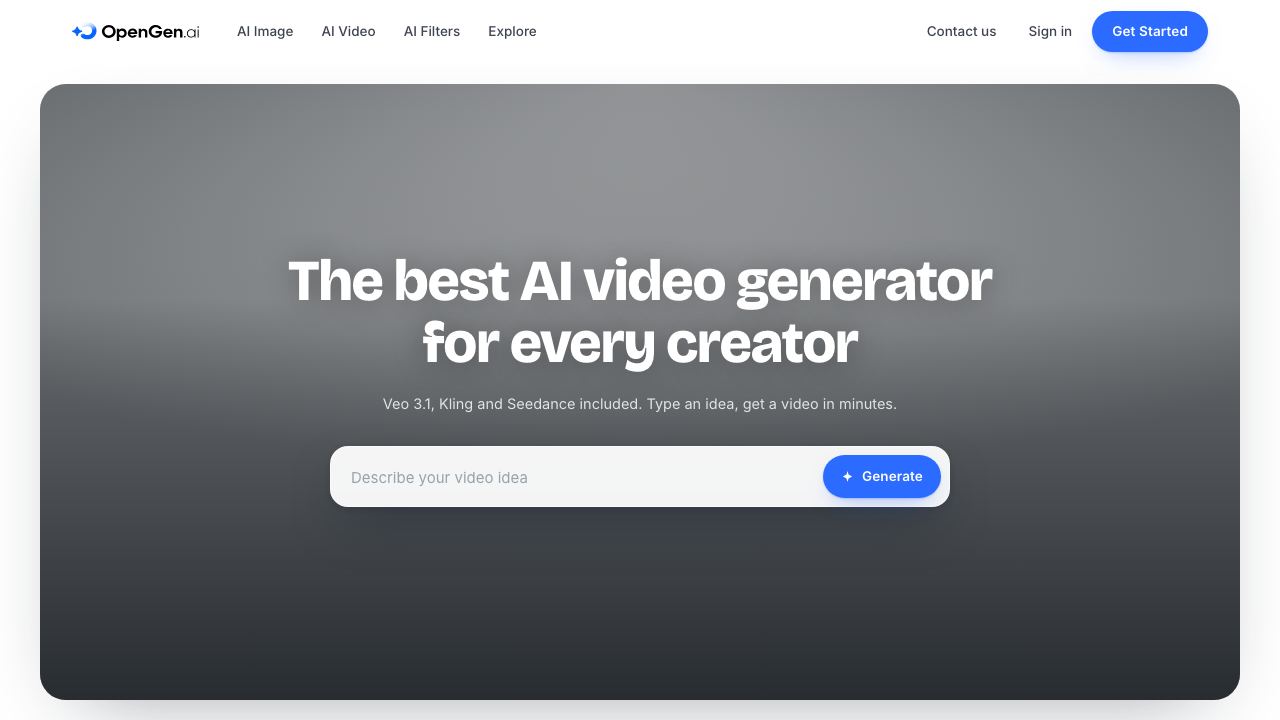 OpenGen ai 网站截图
