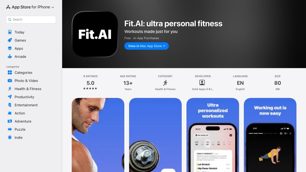 Fit.AI 网站截图
