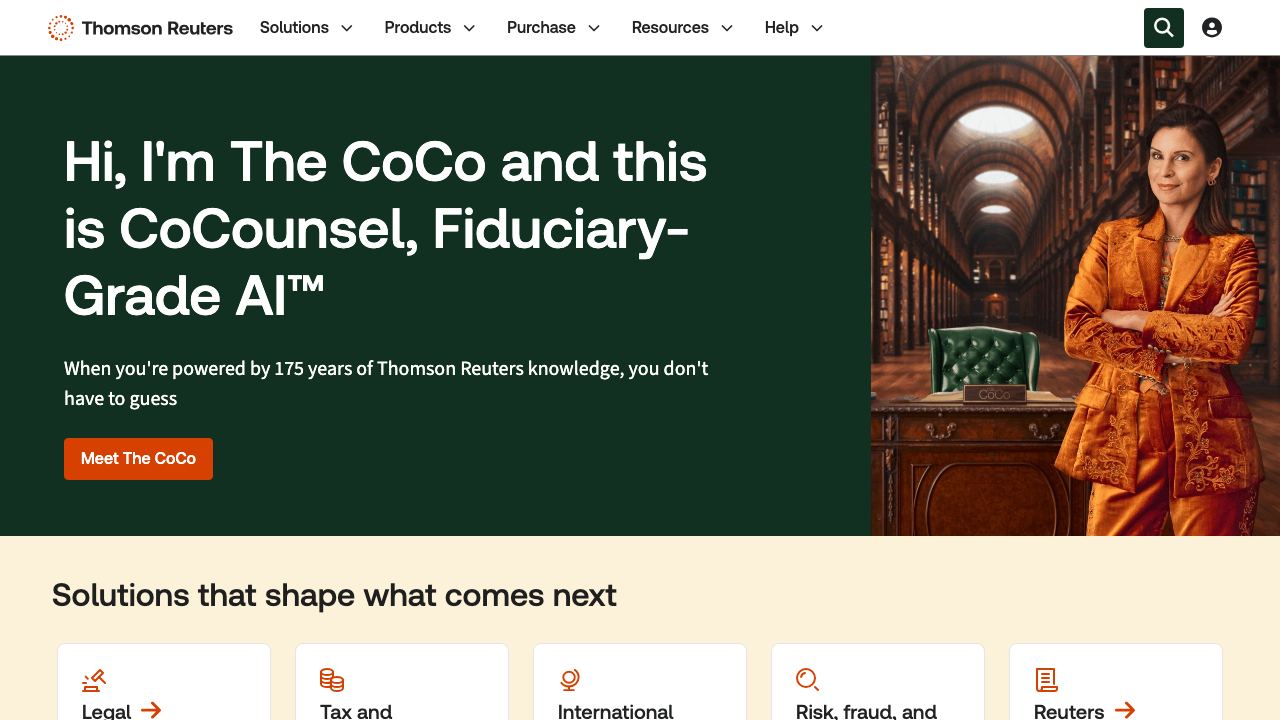 Thomson Reuters 网站截图