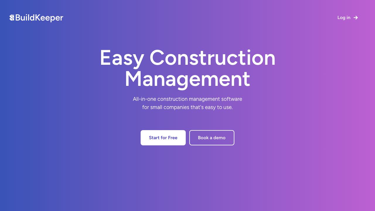 BuildKeeper website screenshot
