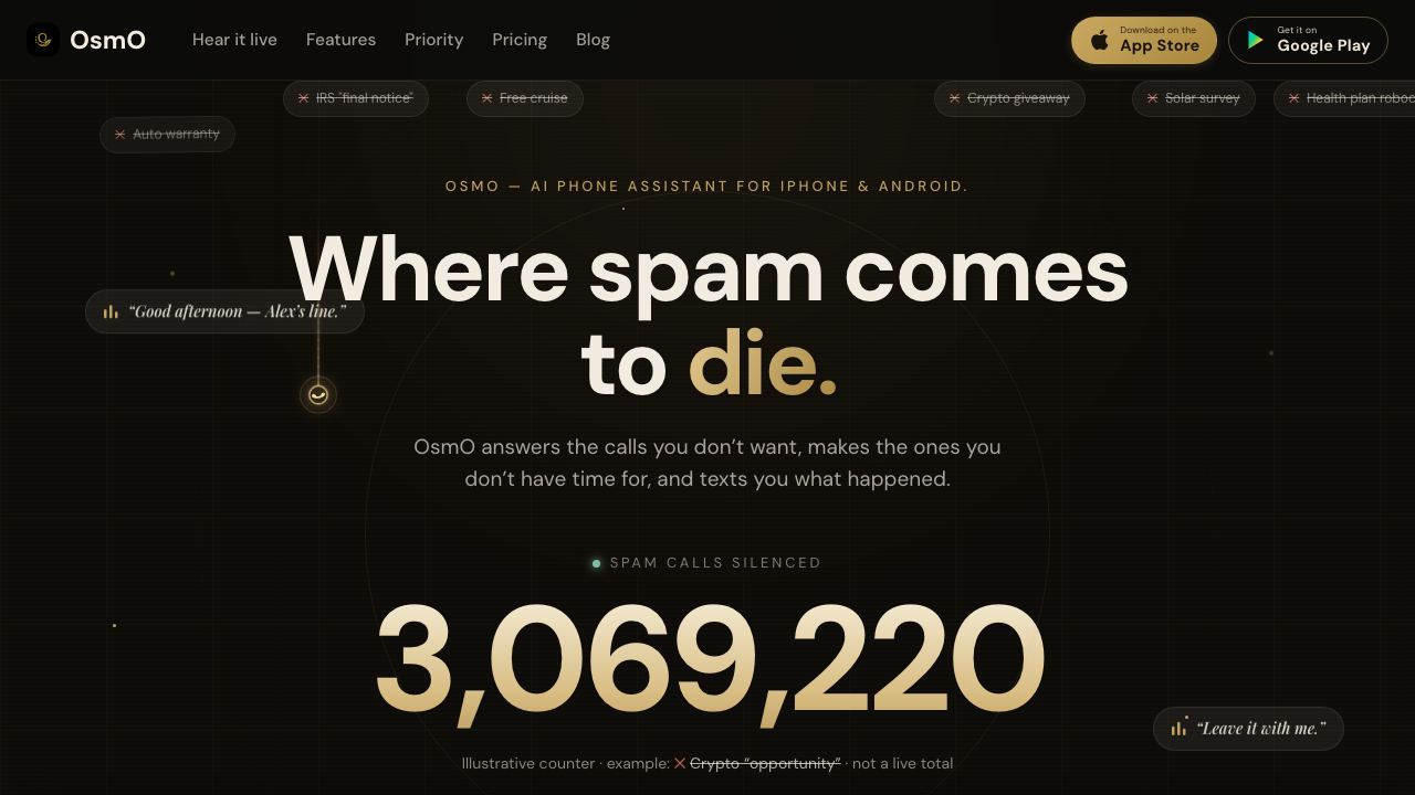 OsmO website screenshot