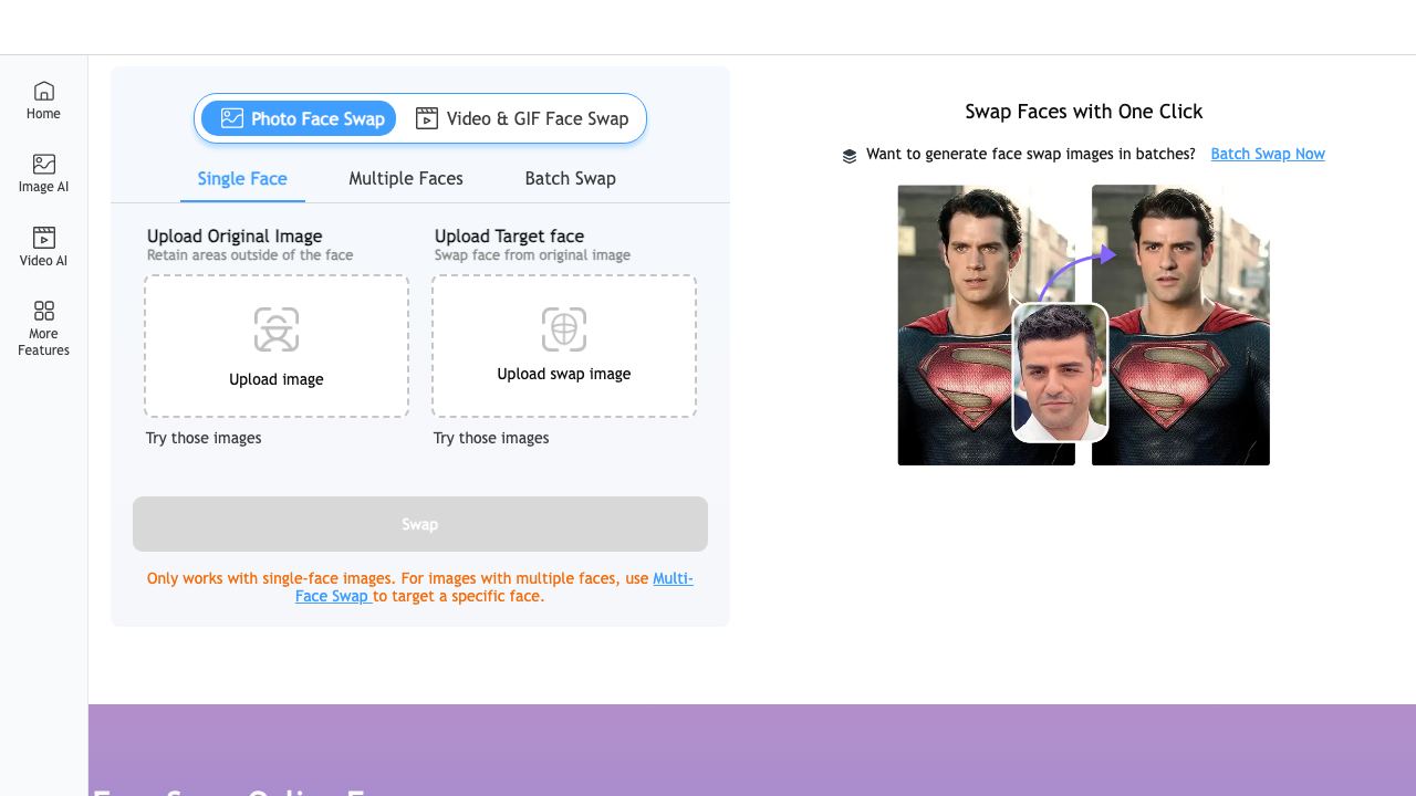 FaceVary website screenshot