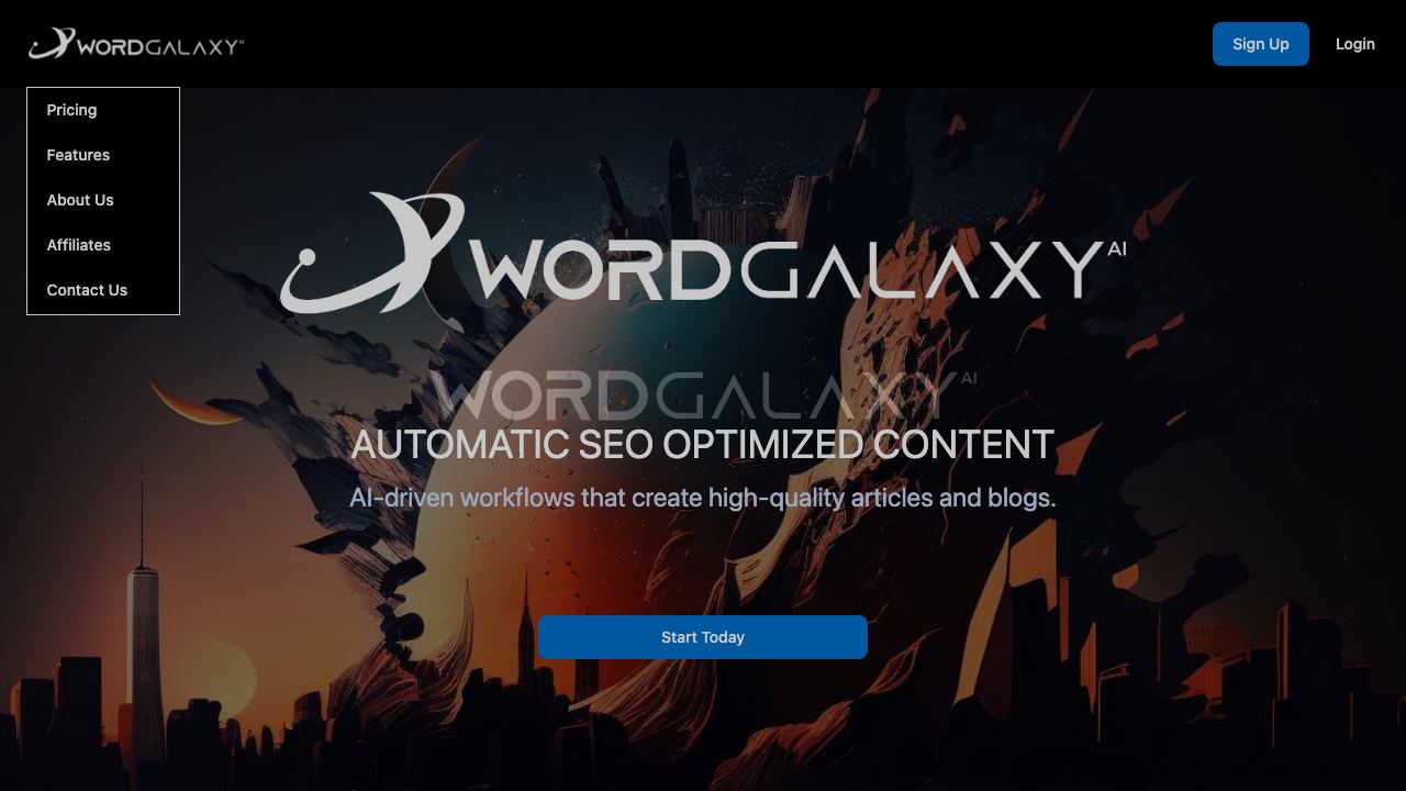 Wordgalaxy 网站截图