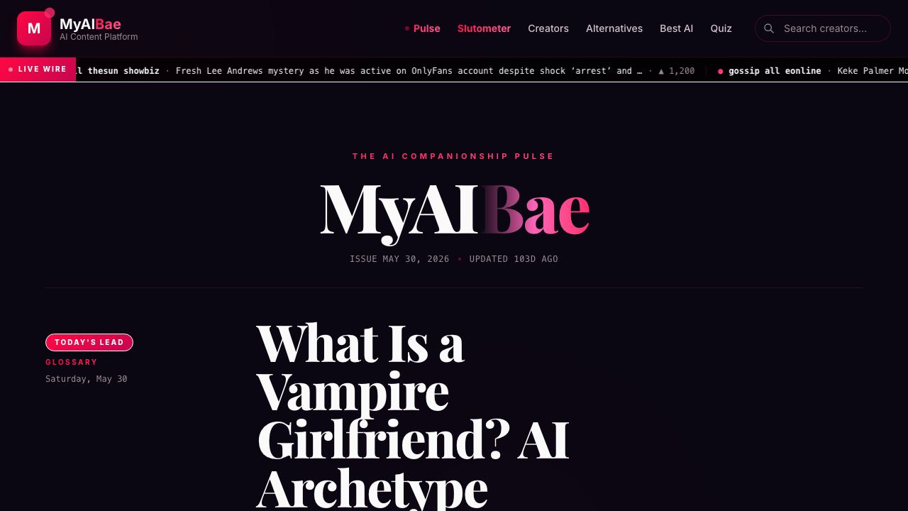MyAIBae website screenshot