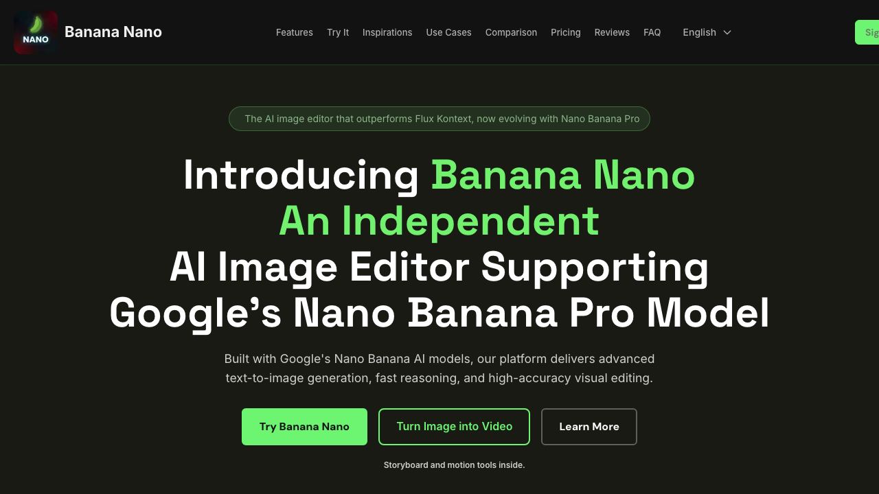 Nano Banana 2 website screenshot