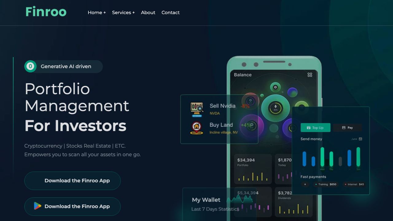 Finroo website screenshot
