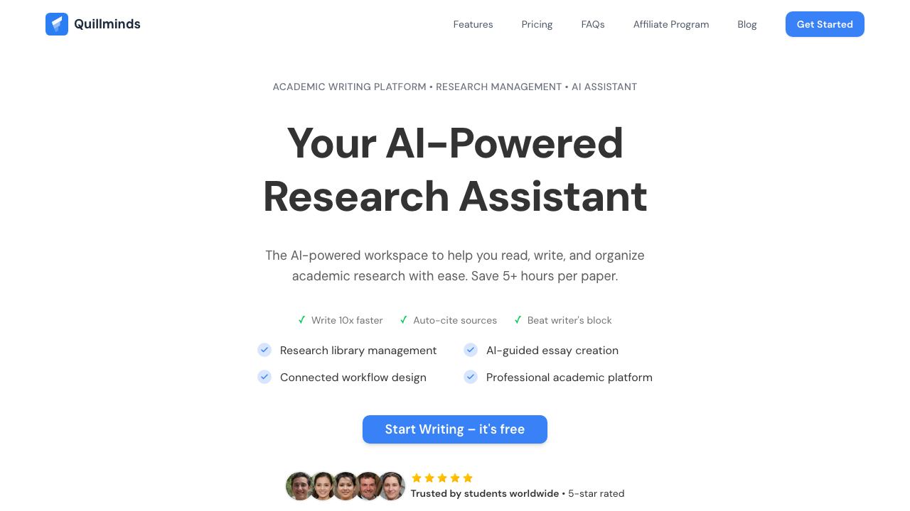 Quillminds website screenshot