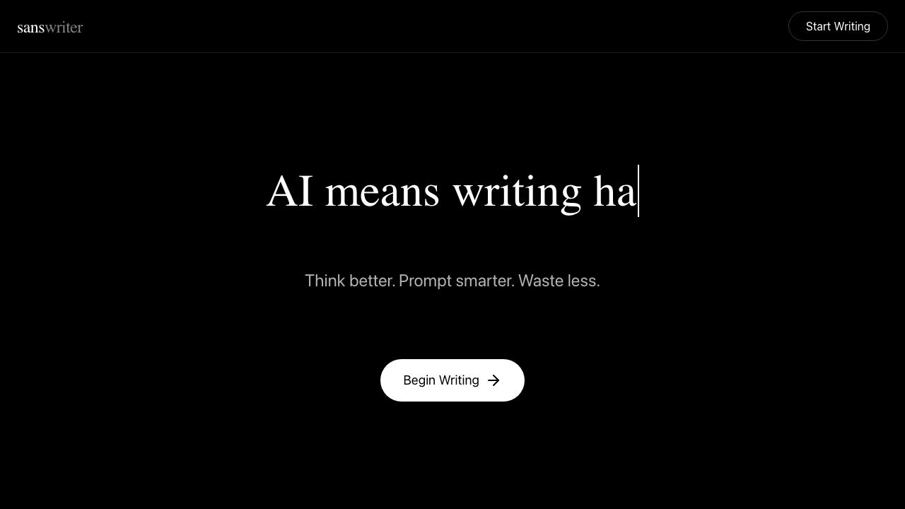 Sans Writer 网站截图