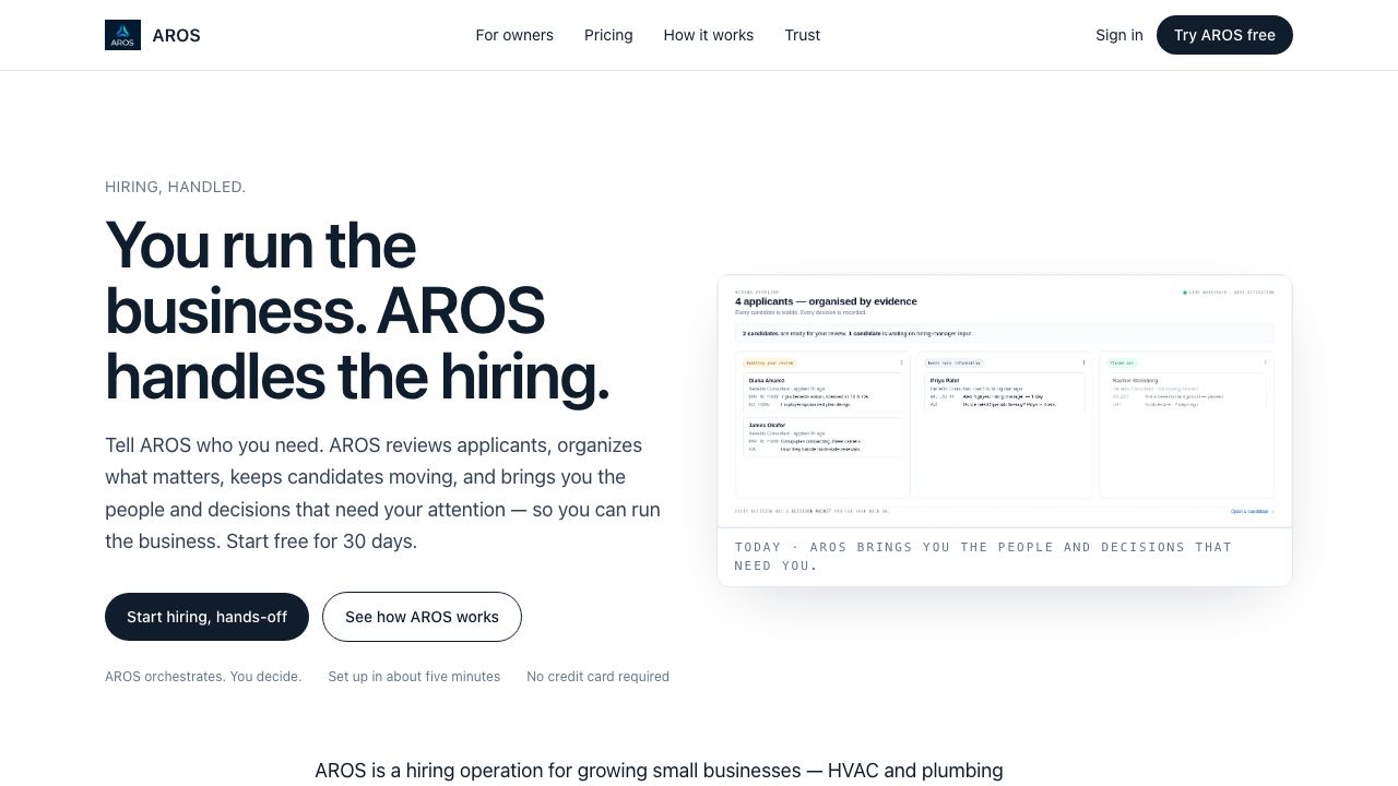 AROS 网站截图