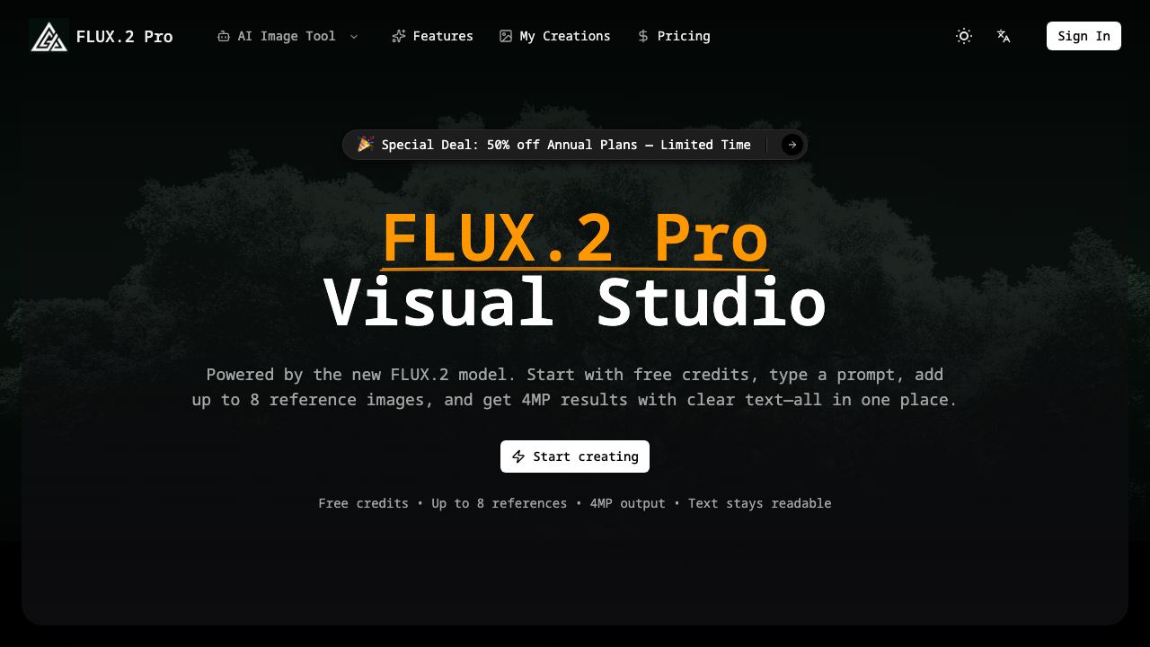 FLUX.2 Pro AI 网站截图