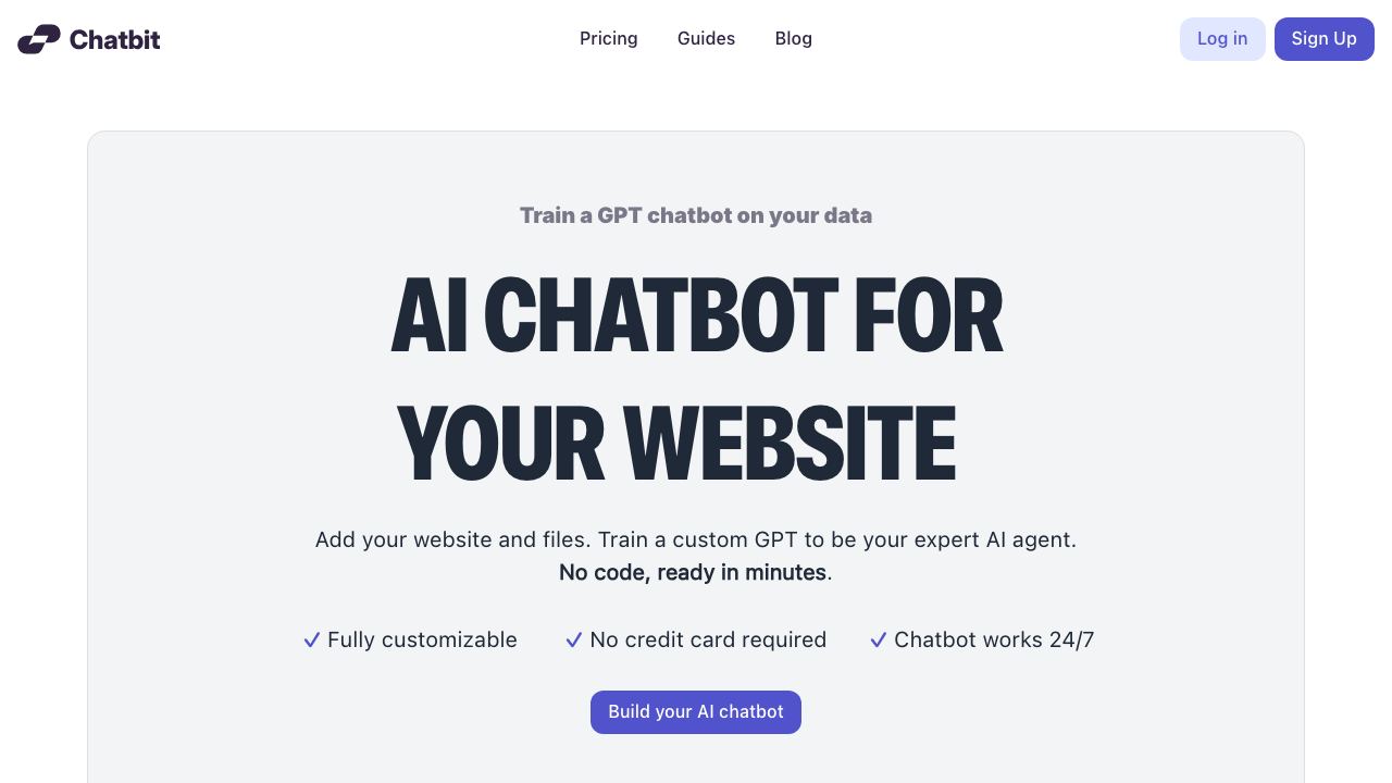 Chatbit 网站截图