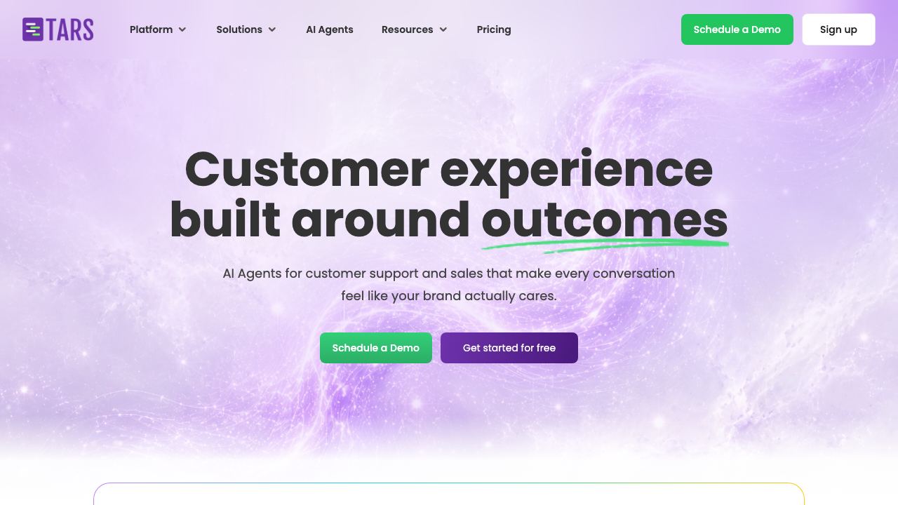 TARS website screenshot