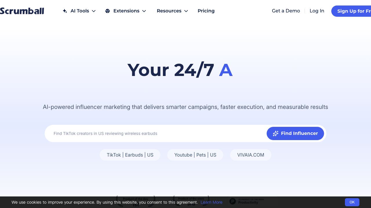 Scrumball website screenshot