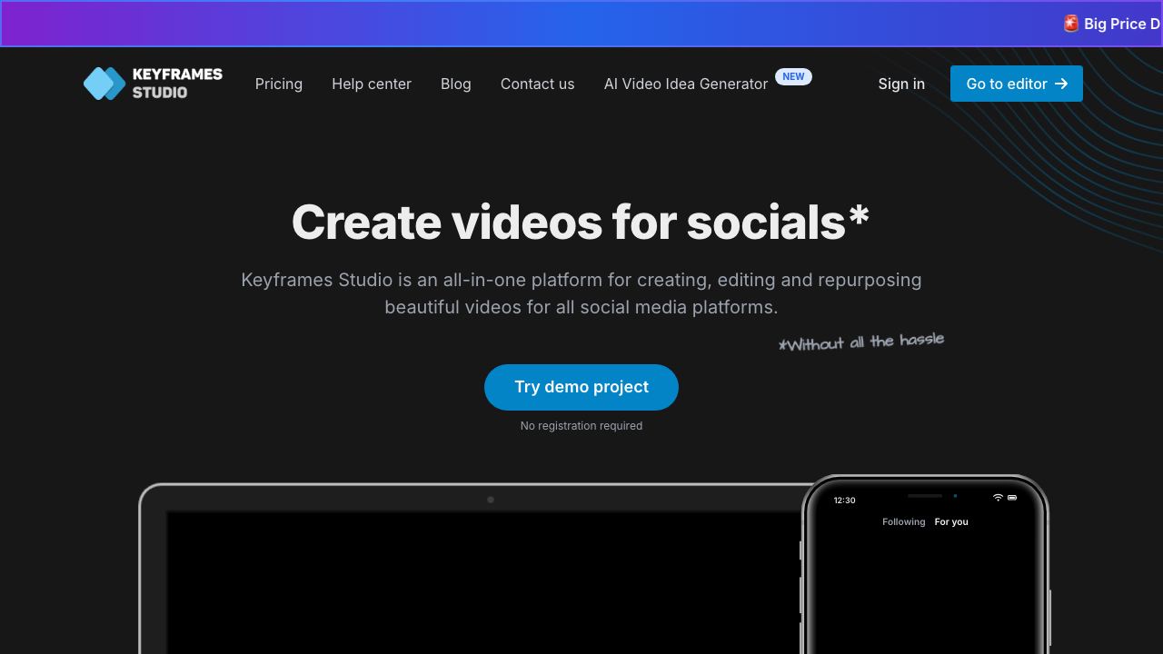 keyframes.studio website screenshot
