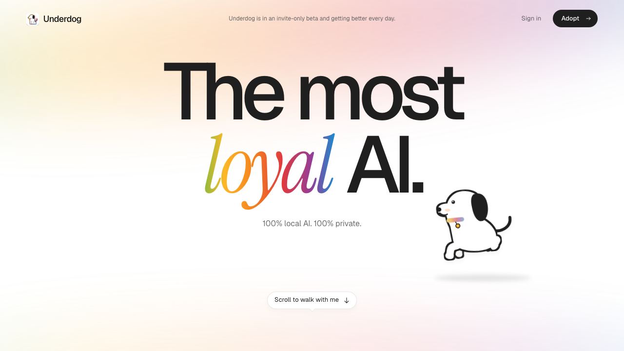 Underdog website screenshot
