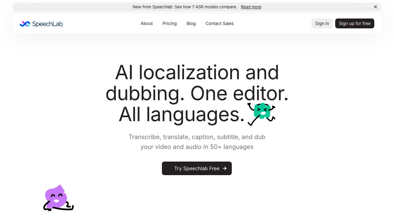 SpeechLab website screenshot