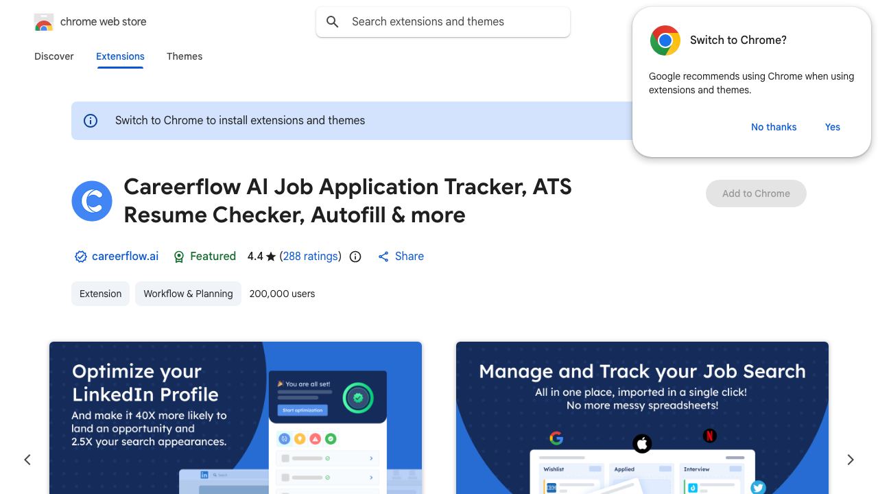 Careerflow AI LinkedIn Optimization and more 网站截图
