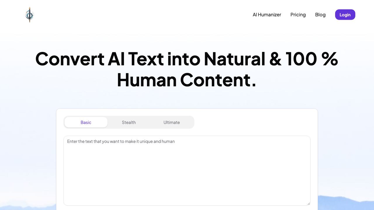 Humanize Text website screenshot