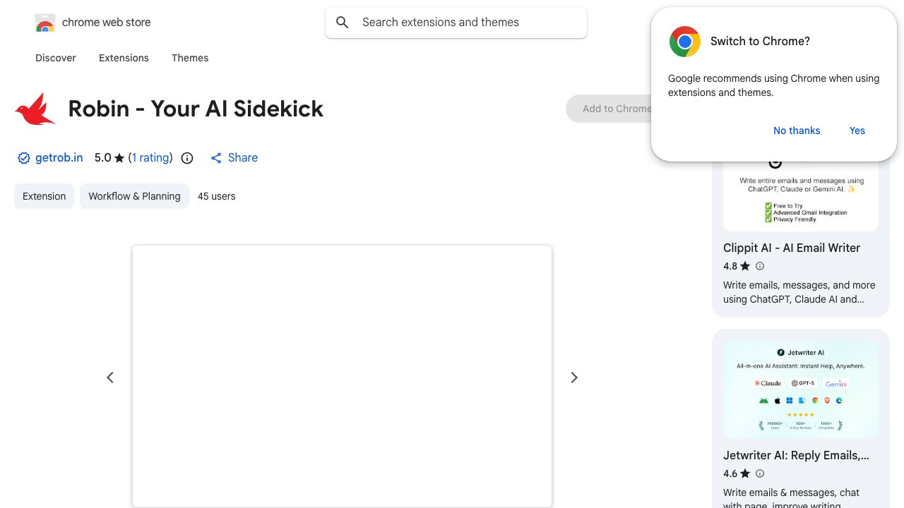 Robin - Your AI Sidekick 网站截图