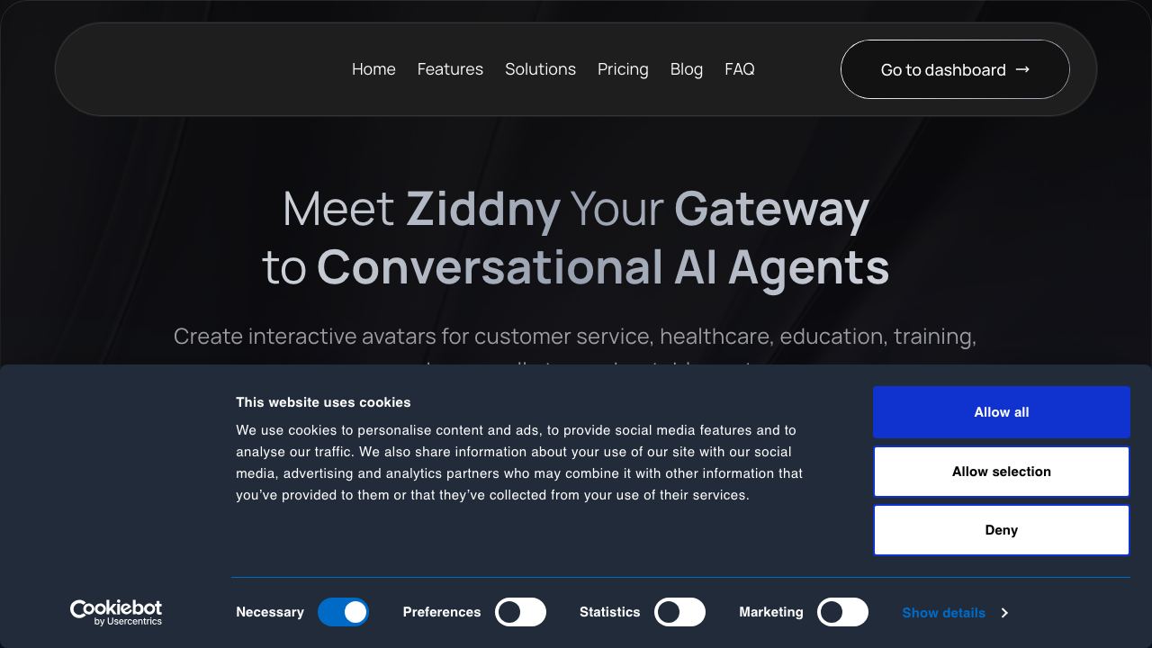 Ziddny 网站截图