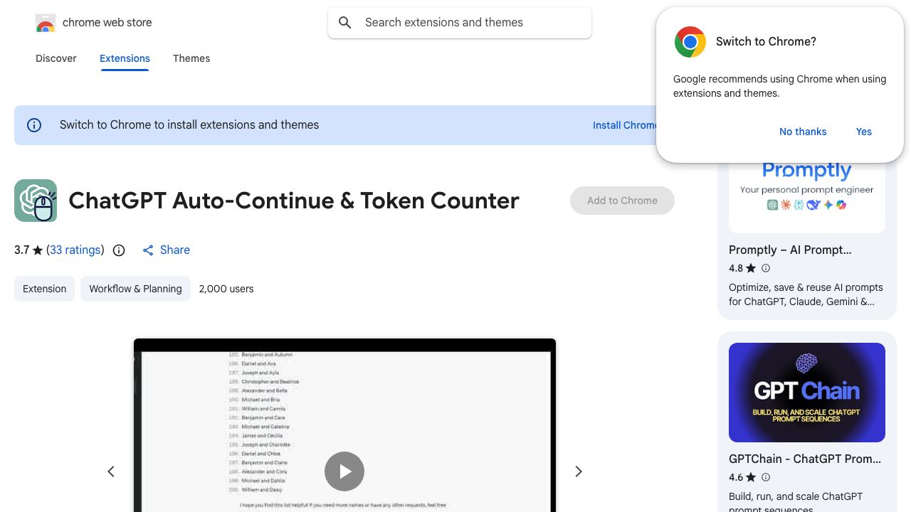 ChatGPT Auto-Continue & Token Tracker 网站截图