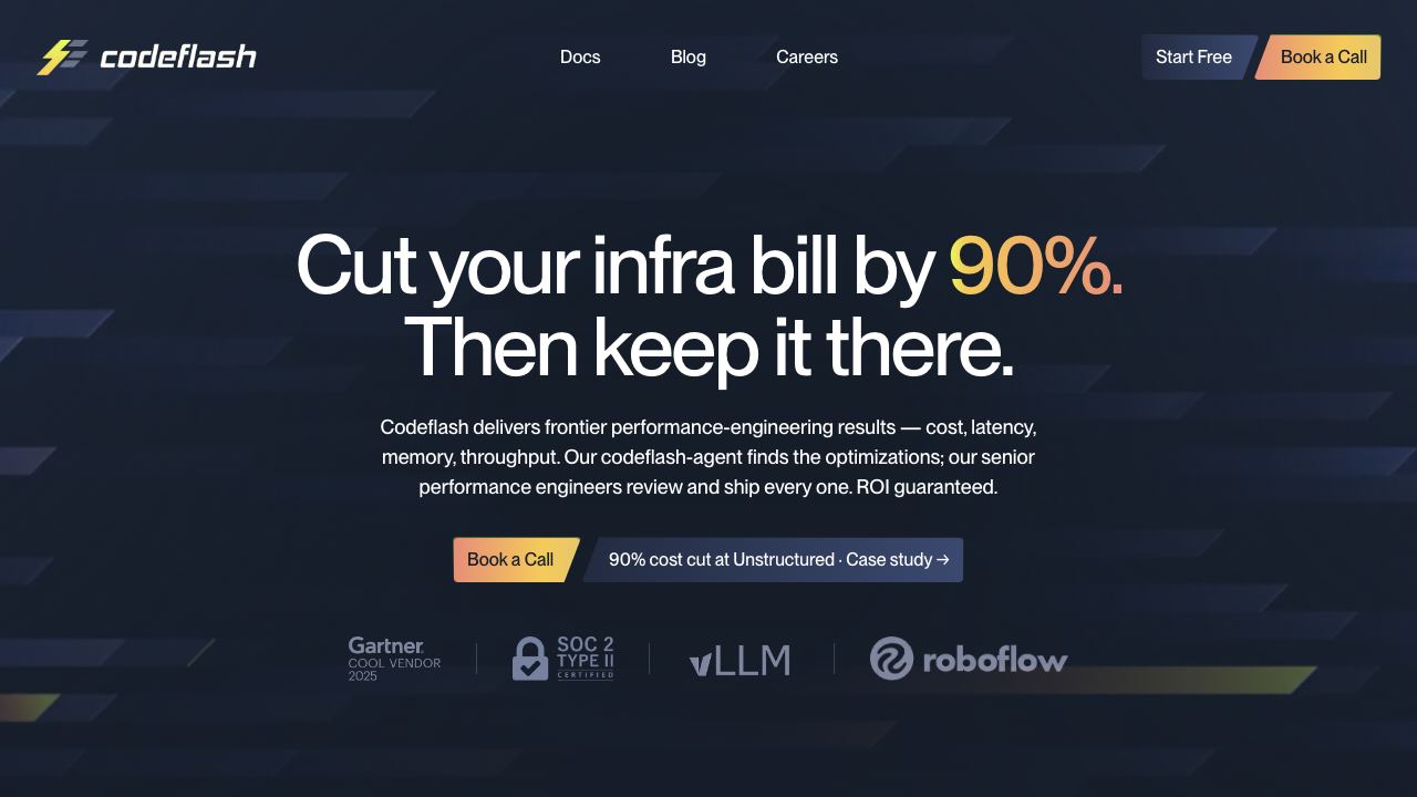CodeFlash AI website screenshot