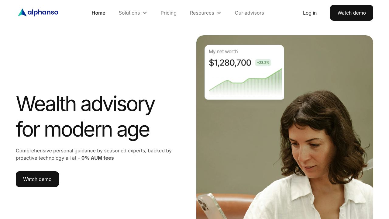 Alphanso website screenshot