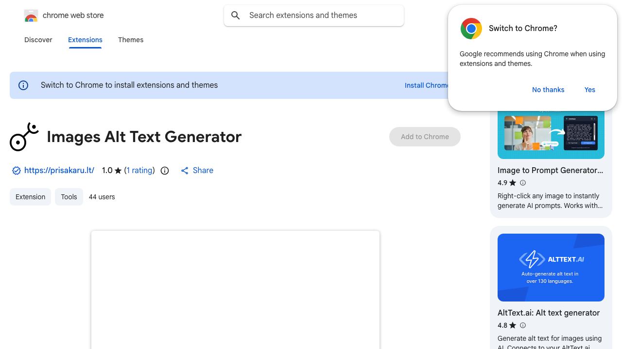 Images Alt Text Generator 网站截图