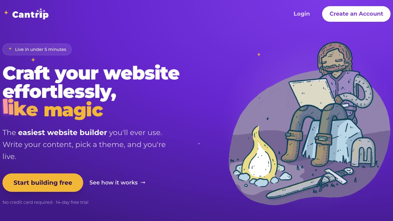 Cantrip website screenshot