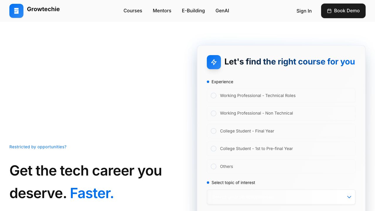 Growtechie website screenshot