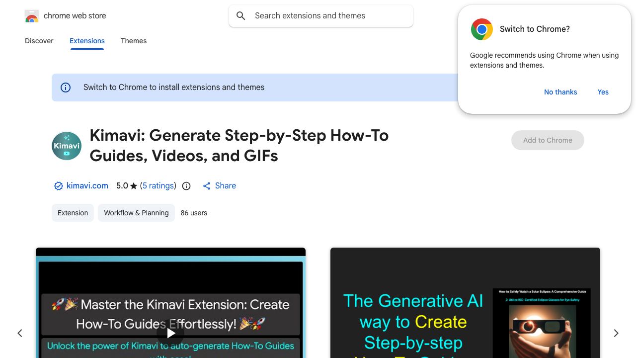 Kimavi: Create Guides with Generative AI 网站截图