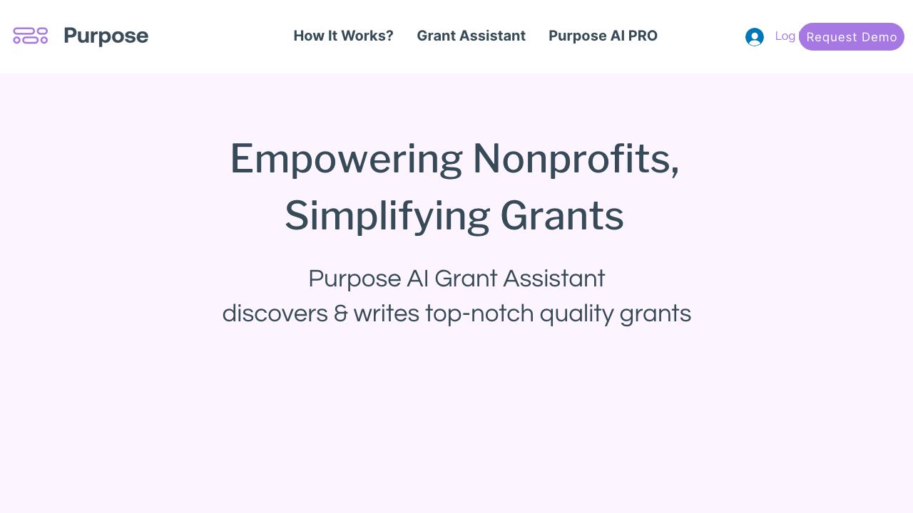 Purpose - Impactful Giving 网站截图