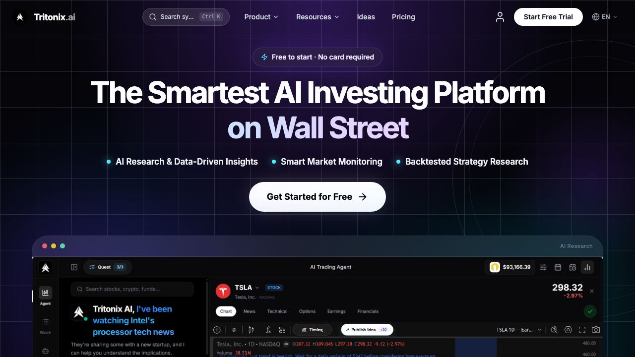 Tritonix.ai 网站截图
