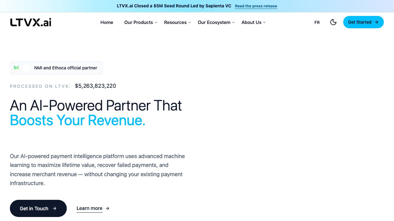LTVX.ai website screenshot
