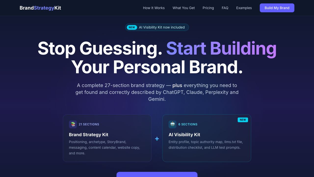 Brand Strategy Kit 网站截图