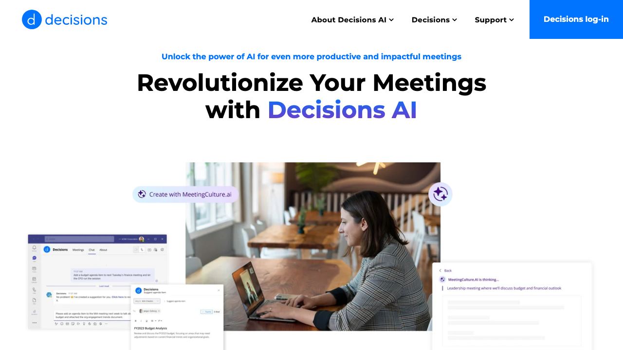 MeetingCulture.ai from Decisions 网站截图