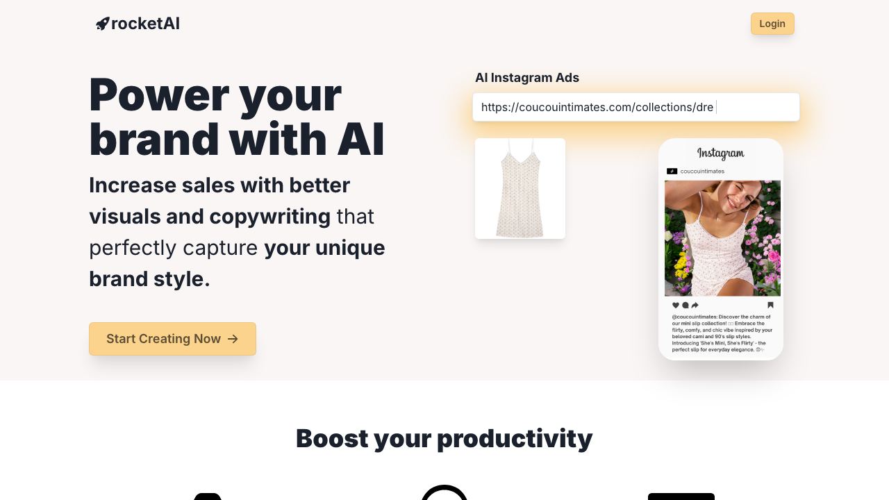 RocketAI website screenshot