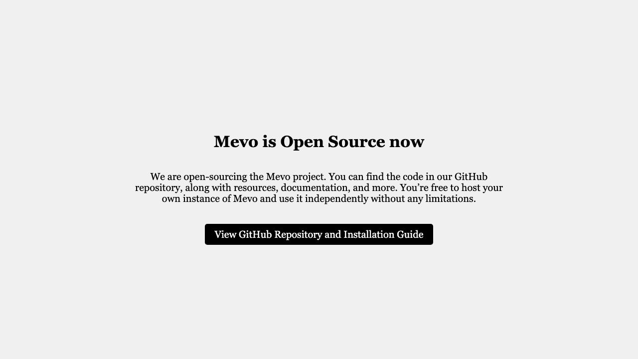 Mevo 网站截图