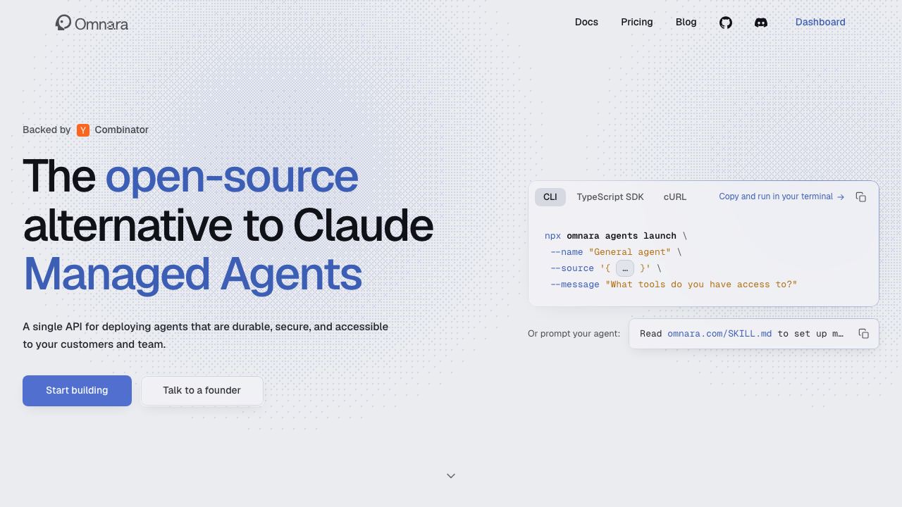 Omnara website screenshot