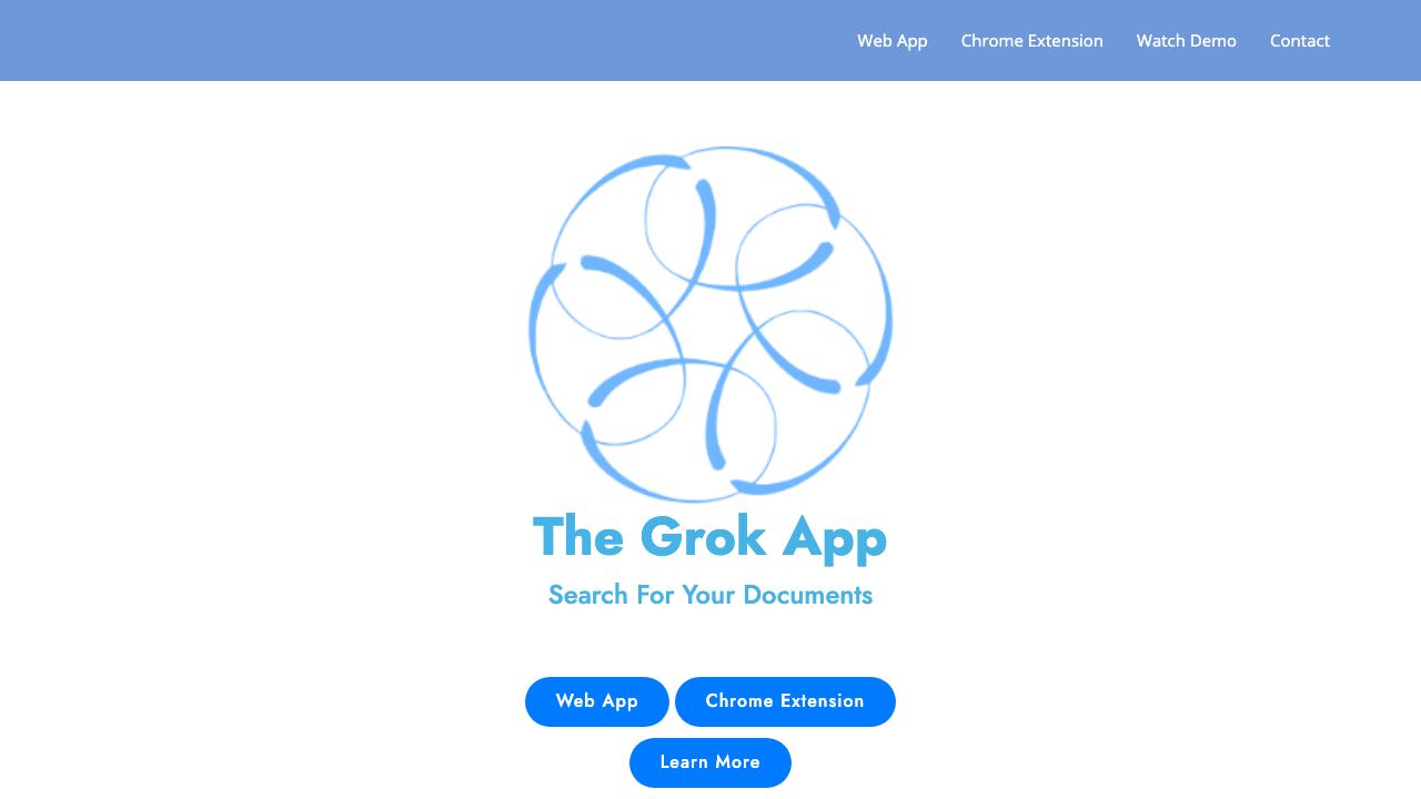 The Grok App 网站截图