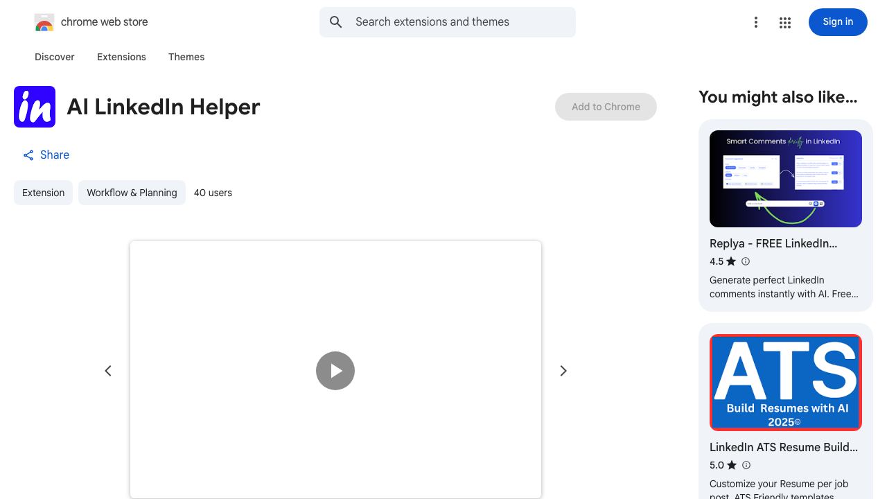 AI LinkedIn Helper 网站截图