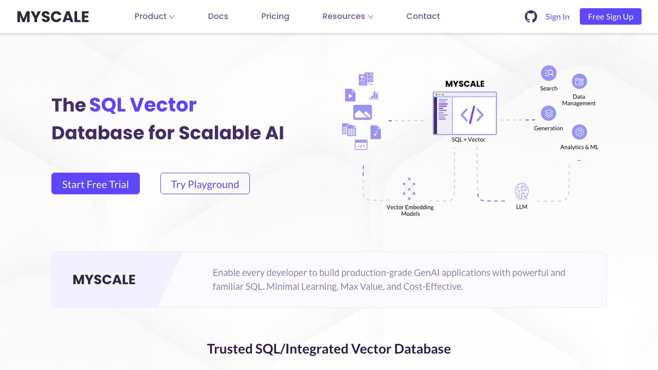 myscale.com website screenshot