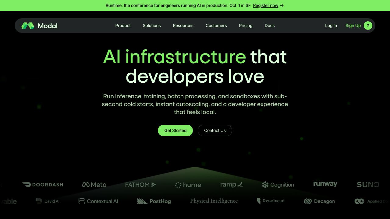 Modal 网站截图